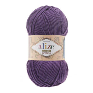 Пряжа для вязания ALIZE "COTTON GOLD PRATICA" (№44) Фиолетовый