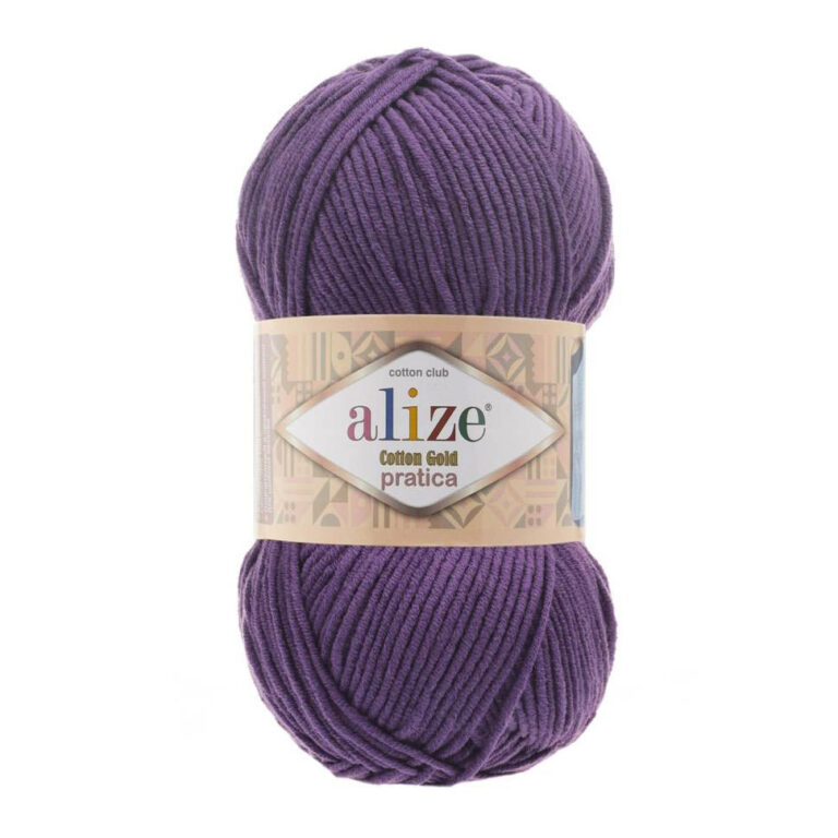 Пряжа для вязания ALIZE "COTTON GOLD PRATICA" (№44) Фиолетовый