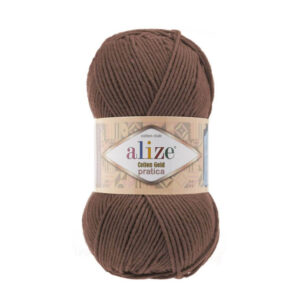 Пряжа для вязания ALIZE "COTTON GOLD PRATICA" (№493) Коричневый