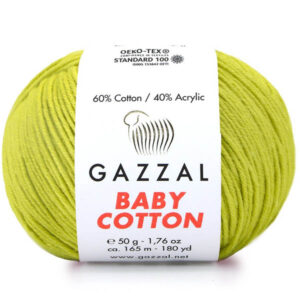 Пряжа для вязания GAZZAL "BABY COTTON" (№3457) Фисташка