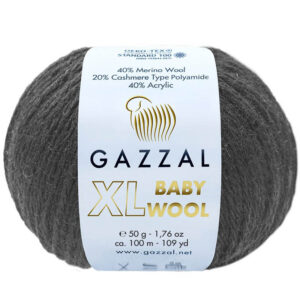 Пряжа для вязания GAZZAL "BABY WOOL XL" (№803) Черный