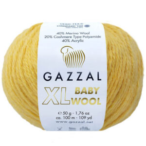 Пряжа для вязания GAZZAL "BABY WOOL XL" (№812) Желтый
