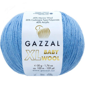 Пряжа для вязания GAZZAL "BABY WOOL XL" (№813) Св.синий