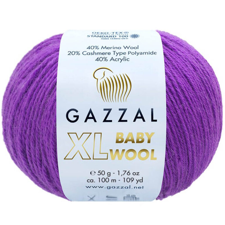 Пряжа для вязания GAZZAL "BABY WOOL XL" (№815) Т.фуксия