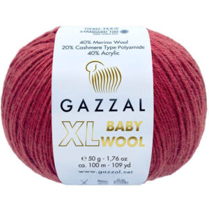 Пряжа для вязания GAZZAL "BABY WOOL XL" (№816) Бордовый
