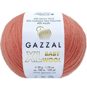 Пряжа для вязания GAZZAL "BABY WOOL XL" (№819) Коралловый