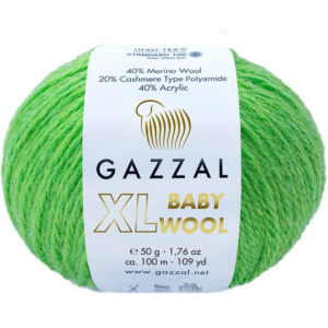 Пряжа для вязания GAZZAL "BABY WOOL XL" (№821) Зеленый