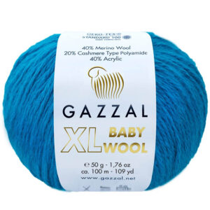 Пряжа для вязания GAZZAL "BABY WOOL XL" (№822) Т.бирюзовый