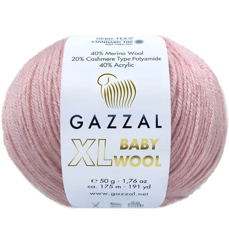 Пряжа для вязания GAZZAL "BABY WOOL XL" (№828) Розовый
