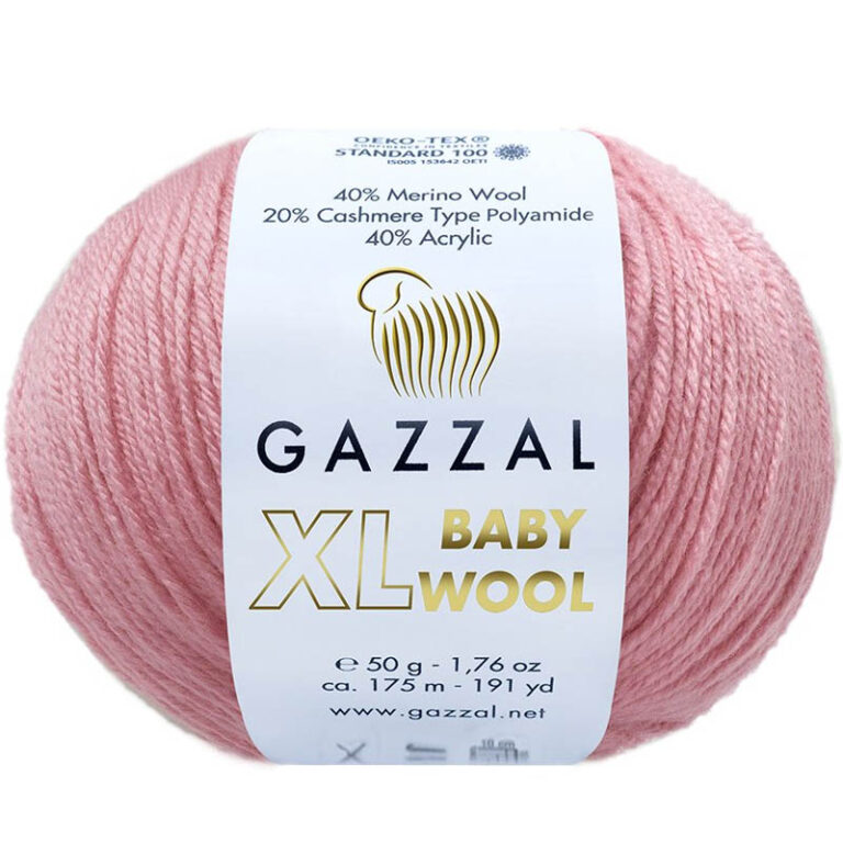 Пряжа для вязания GAZZAL "BABY WOOL XL" (№831) Т.розовый