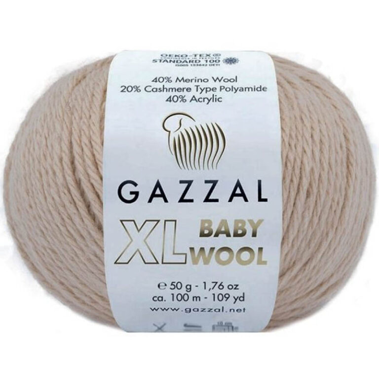 Пряжа для вязания GAZZAL "BABY WOOL XL" (№839) Песочный