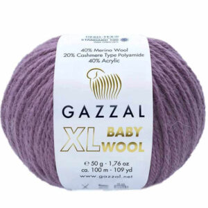 Пряжа для вязания GAZZAL "BABY WOOL XL" (№843) Сиреневый