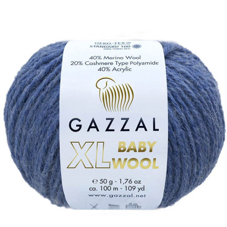 Пряжа для вязания GAZZAL "BABY WOOL XL" (№844) Джинс