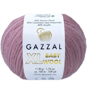 Пряжа для вязания GAZZAL "BABY WOOL XL" (№845) Розовая пудра
