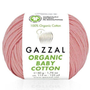 Пряжа для вязания GAZZAL "ORGANIC BABY COTTON" (№425) Лосось