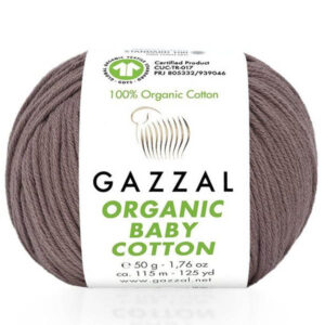 Пряжа для вязания GAZZAL "ORGANIC BABY COTTON" (№433) Кофе с молоком