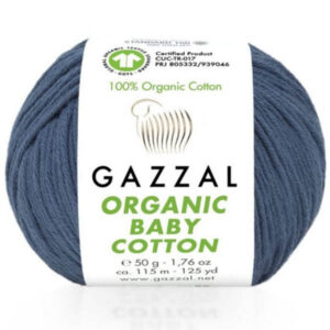 Пряжа для вязания GAZZAL "ORGANIC BABY COTTON" (№434) Джинс