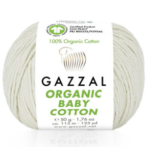 Пряжа для вязания GAZZAL "ORGANIC BABY COTTON" (№436) Суровый
