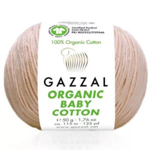 Пряжа для вязания GAZZAL "ORGANIC BABY COTTON" (№442) Пудра