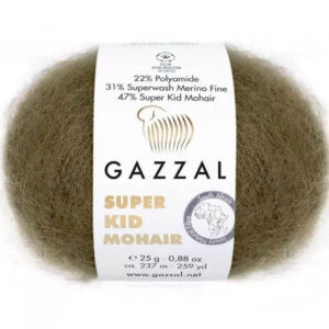 Пряжа для вязания GAZZAL "SUPER KID MOHAIR" (№64403) Т.бежевый