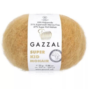 Пряжа для вязания GAZZAL "SUPER KID MOHAIR" (№64423) Охра