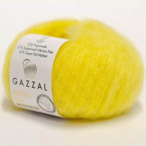 Пряжа для вязания GAZZAL "SUPER KID MOHAIR" (№64431) Лимон