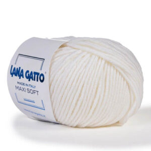 Пряжа для вязания LANA GATTO "MAXI SOFT" (№10001) Белый