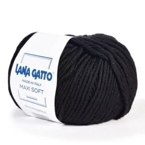 Пряжа для вязания LANA GATTO "MAXI SOFT" (№10008) Черный