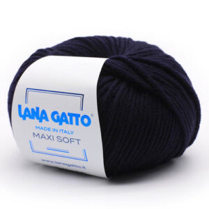 Пряжа для вязания LANA GATTO "MAXI SOFT" (№10214) Чернильный