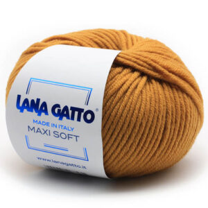 Пряжа для вязания LANA GATTO "MAXI SOFT" (№14468) Золотая горчица