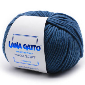 Пряжа для вязания LANA GATTO "MAXI SOFT" (№14527) Морской синий