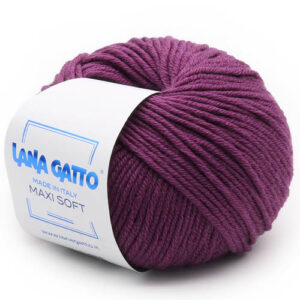 Пряжа для вязания LANA GATTO "MAXI SOFT" (№14594) Слива вино