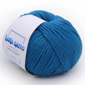 Пряжа для вязания LANA GATTO "MAXI SOFT" (№14636) Морской синий темный