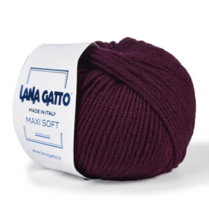 Пряжа для вязания LANA GATTO "MAXI SOFT" (№19004) Винный