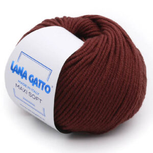 Пряжа для вязания LANA GATTO "MAXI SOFT" (№19034) Гранат/Шоколадный
