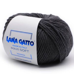 Пряжа для вязания LANA GATTO "MAXI SOFT" (№20206) Серый средний меланж