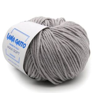 Пряжа для вязания LANA GATTO "MAXI SOFT" (№20741) Серый серебристый