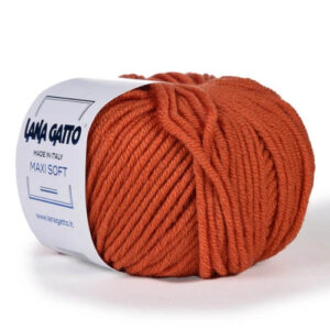 Пряжа для вязания LANA GATTO "MAXI SOFT" (№8433) Оранжевый