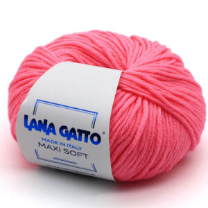 Пряжа для вязания LANA GATTO "MAXI SOFT" (№А0900) Неон розовый