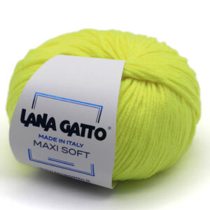 Пряжа для вязания LANA GATTO "MAXI SOFT" (№А1787) Неон желтый