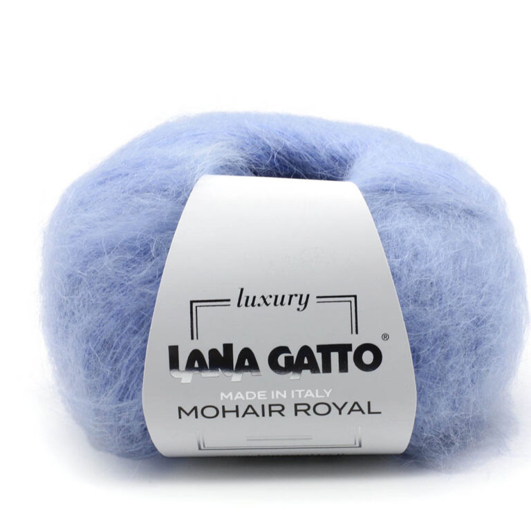 Пряжа для вязания LANA GATTO "MOHAIR ROYAL" (№2119) Голубой