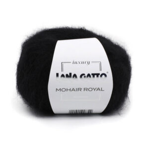 Пряжа для вязания LANA GATTO "MOHAIR ROYAL" (№5000) Черный