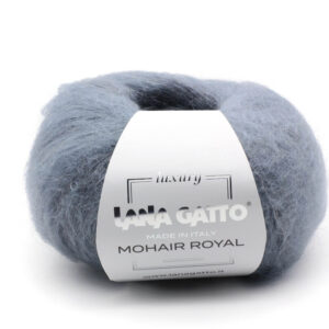 Пряжа для вязания LANA GATTO "MOHAIR ROYAL" (№5521) Серый