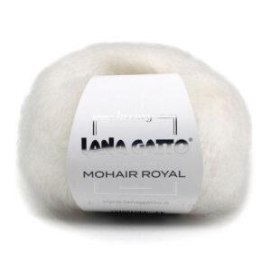 Пряжа для вязания LANA GATTO "MOHAIR ROYAL" (№8000) Белый