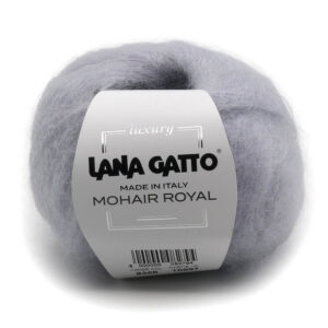 Пряжа для вязания LANA GATTO "MOHAIR ROYAL" (№9368) Серый серебристый