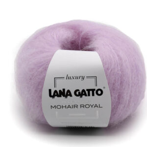 Пряжа для вязания LANA GATTO "MOHAIR ROYAL" (№9369) Сиреневый бледный