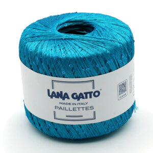 Пряжа для вязания LANA GATTO "PAILLETTES" (№30785) Бирюза