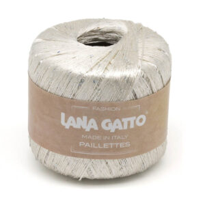 Пряжа для вязания LANA GATTO "PAILLETTES" (№8599) Белый