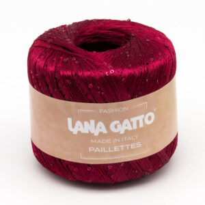 Пряжа для вязания LANA GATTO "PAILLETTES" (№8601) Рубиновый