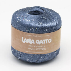 Пряжа для вязания LANA GATTO "PAILLETTES" (№8604) Синий